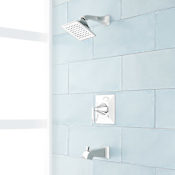 Signature Hardware Vilamonte Pressure Balanced Tub and Shower Package Trim Only - Less Rough-In Valve Chrome