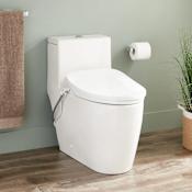Signature Hardware Sitka 1.28 GPF One-Piece Elongated Skirted Toilet - Bidet Seat Included White