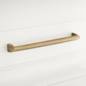 Signature Hardware 8" Rindahl Solid Brass Cabinet Pull Antique Brass