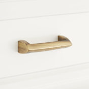 Signature Hardware 3-1/8" Rindahl Solid Brass Cabinet Pull Antique Brass