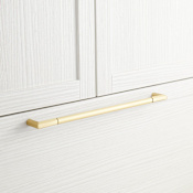 Signature Hardware 24" Lunata Solid Brass Appliance Pull Satin Brass