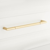 Signature Hardware 6" Lunata Solid Brass Cabinet Pull Satin Brass
