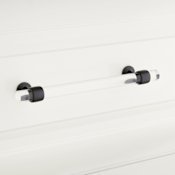Signature Hardware 6" Beryn Acrylic Cabinet Pull Matte Black