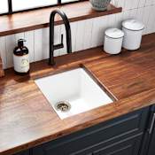 Signature Hardware Holcomb 16" Undermount Single Basin Granite Composite Kitchen Sink White