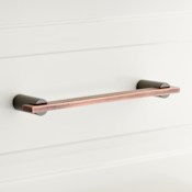Signature Hardware 4" Masella Solid Brass Cabinet Pull Black Nickel / Antique Copper
