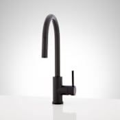 Signature Hardware Ravenel 1.75 GPM Single Hole Pull Down Kitchen Faucet Matte Black