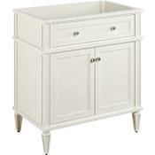 Signature Hardware Elmdale 30" Freestanding Mahogany Single Basin Vanity Cabinet - Cabinet Only - Less Vanity Top White