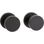 Signature Hardware Moceri Solid Brass Passage Door Knob Set with 2-3/4" Backset Matte Black