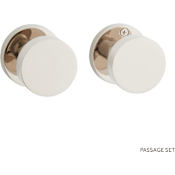 Signature Hardware Moceri Solid Brass Passage Door Knob Set with 2-3/8" Backset Matte Black
