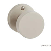 Signature Hardware Moceri Reversible Solid Brass Single Dummy Door Knob Brushed Nickel