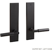 Signature Hardware Tolland Solid Brass Dummy Door Knob Set Matte Black