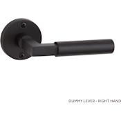 Signature Hardware Tolland Right Hand Solid Brass Single Dummy Door Lever Matte Black