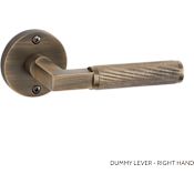 Signature Hardware Satcher Right Hand Solid Brass Single Dummy Door Lever Antique Brass
