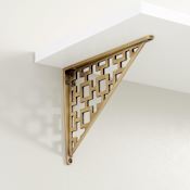 Signature Hardware Durand 8-1/2" Brass Shelf Bracket Antique Brass
