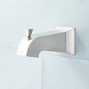 Signature Hardware Vilamonte 5-3/16" Integrated Diverter Tub Spout Brushed Nickel