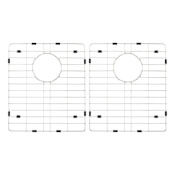 Signature Hardware 14-1/2" L x 12-5/8" W Metal Basin Grid Set for 33" Totten Double Bowl Sink Chrome