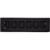 Signature Hardware Burrel Brass Floor Register - 2-1/4" x 10" Matte Black