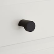 Signature Hardware Faustine 1 Inch Diameter Cylindrical Cabinet Knob Black