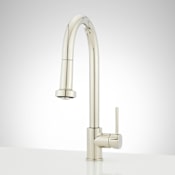 Signature Hardware Ridgeway 1.75 GPM Single Handle Pull-Down Kitchen Faucet Polished Nickel