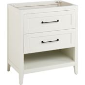 Signature Hardware Burfield 30" Freestanding Single Basin Vanity Cabinet - Cabinet Only - Less Vanity Top White
