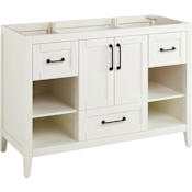 Signature Hardware Burfield 48" Freestanding Single Basin Vanity Cabinet - Cabinet Only - Less Vanity Top White