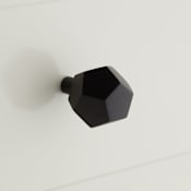 Signature Hardware Quintus 1-1/8 Inch Diameter Geometric Cabinet Knob Matte Black