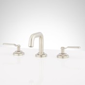Signature Hardware Gunther 1.2 GPM Widespread Bathroom Faucet Brushed Nickel