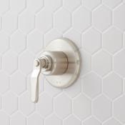 Signature Hardware Gunther Single Handle 6 Function Diverter Valve Trim - Less Valve Brushed Nickel