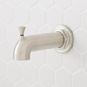 Signature Hardware Gunther 5" Integrated Diverter Tub Spout Brushed Nickel