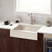 Signature Hardware Hazelton 27" Farmhouse Single Basin Stainless Steel Retrofit Kitchen Sink Stainless Steel