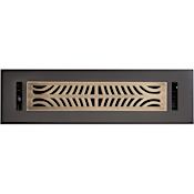 Signature Hardware Deeken 15-1/4" x 3-1/2" Floors Black / Antique Brass