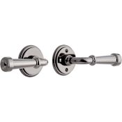 Signature Hardware Esmond Right Handed Solid Brass Privacy Door Lever Set with 2-3/8" Backset Black Nickel