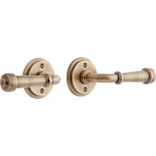 Signature Hardware Esmond Right Handed Solid Brass Dummy Door Lever Set Antique Brass