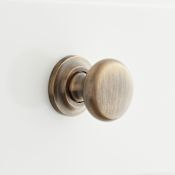 Signature Hardware 1-1/4 Inch Diameter Round Cabinet Knob Antique Brass