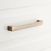 Signature Hardware Gebara 7-5/8 Inch Center to Center Bar Cabinet Pull Antique Brass