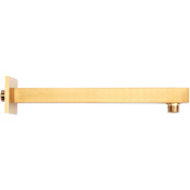 Signature Hardware FundamentALL 12" Square Wall-Mount Shower Arm and Flange Brushed Gold