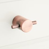 Signature Hardware Calix 2-1/2 Inch Diameter Cylindrical Cabinet Knob Antique Copper