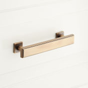 Signature Hardware Dallin 6 Inch Center to Center Bar Cabinet Pull Antique Brass