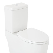 Signature Hardware Elongated Closed - Front Toilet Seat and Lid with Soft Close White