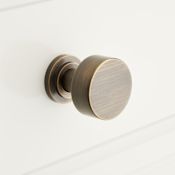 Signature Hardware Colmar 1-1/4 Inch Diameter Round Cabinet Knob Antique Brass
