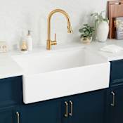 Signature Hardware Brumfield 33" Farmhouse Single Basin Fireclay Kitchen Sink White
