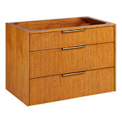 Signature Hardware Dita 30" Wall-Mount Single Basin Vanity Cabinet - Cabinet Only - Less Vanity Top Honey Oak