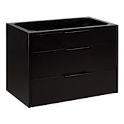 Signature Hardware Dita 30" Wall-Mount Single Basin Vanity Cabinet - Cabinet Only - Less Vanity Top Black