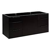 Signature Hardware Dita 48" Wall-Mount Single Basin Vanity Cabinet - Cabinet Only - Less Vanity Top Black