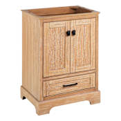 Signature Hardware Quen 24" Freestanding Single Basin Vanity Cabinet - Cabinet Only - Less Vanity Top Driftwood Brown