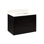 Signature Hardware Dita 30" Wall-Mount Single Basin Vanity Set with Cabinet, Vanity Top, and Rectangular Undermount Sink - No Faucet Holes Arctic White