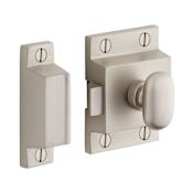 Signature Hardware Pitkin 1-5/8" Long Brass Cabinet Latch Brushed Nickel