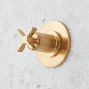 Signature Hardware Vassor 6 Function Diverter Valve Trim - 3/4" Rough In Valve Included Brushed Gold