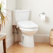 Signature Hardware Eastpointe 1.28 GPF Two Piece Elongated Toilet - Bidet Seat Included White