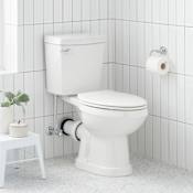 Signature Hardware Waycross 1.28 GPF Two Piece Elongated Chair Height Rear Outlet Toilet - Seat Included White